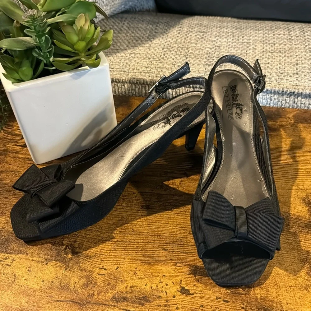 Coach Peep Toe Sling Back Heels